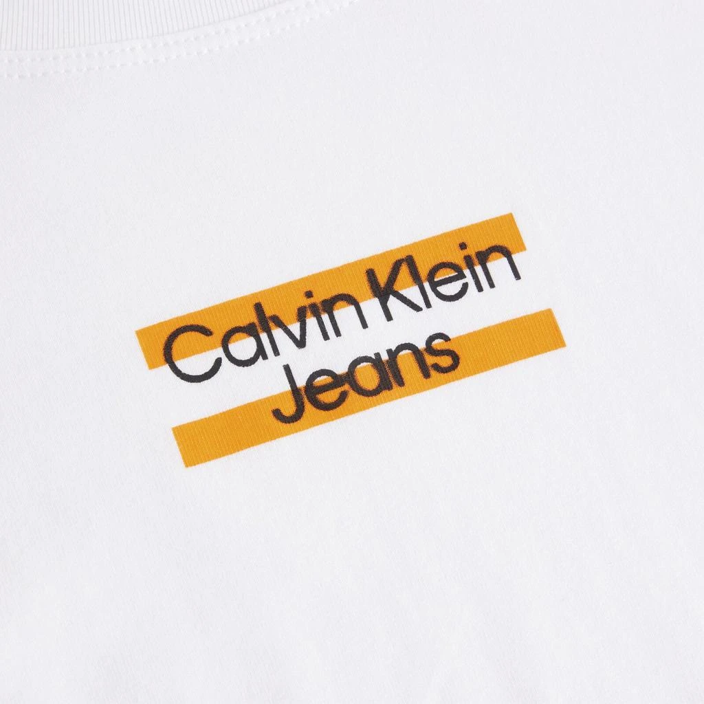 商品Calvin Klein|Calvin Klein Jeans Striped Logo Cotton T-Shirt,价格¥211,第3张图片详细描述