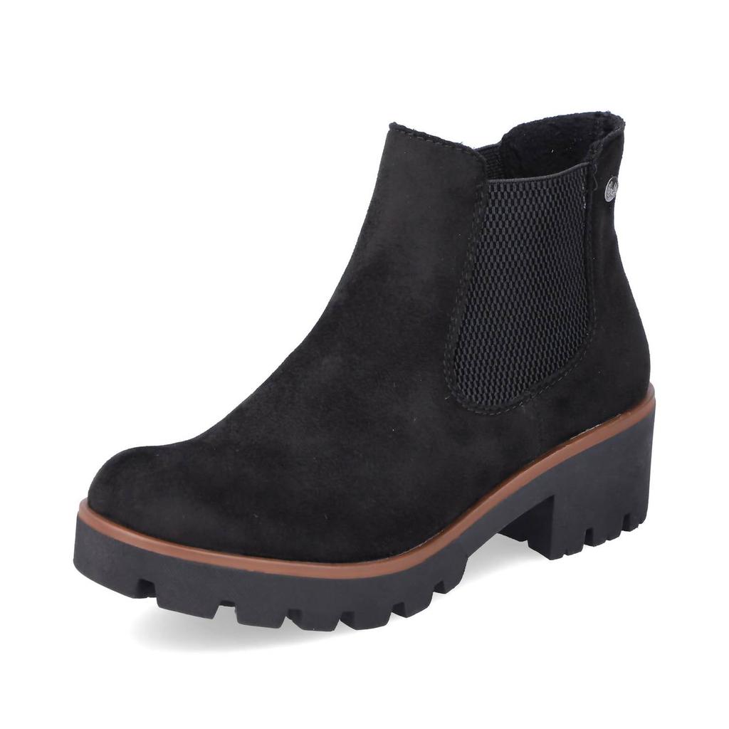 Schwarze Damenstiefel mit Gummizug image 2