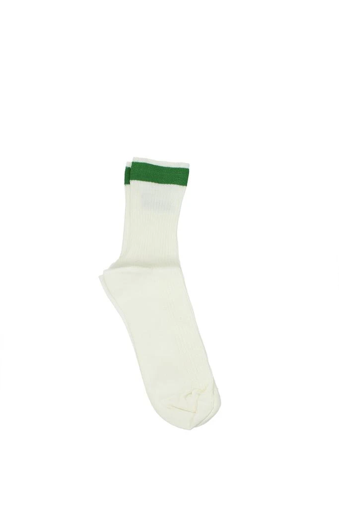 商品Valentino|Short socks Silk Beige Green,价格¥449,第1张图片