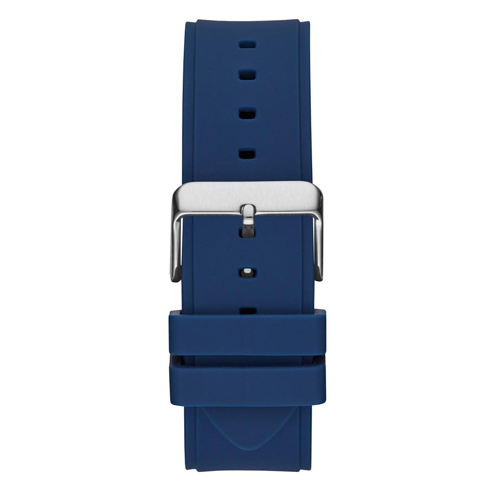 Men's Quartz Blue Silicone Strap Multi-Function Watch 46mm商品第3张图片规格展示