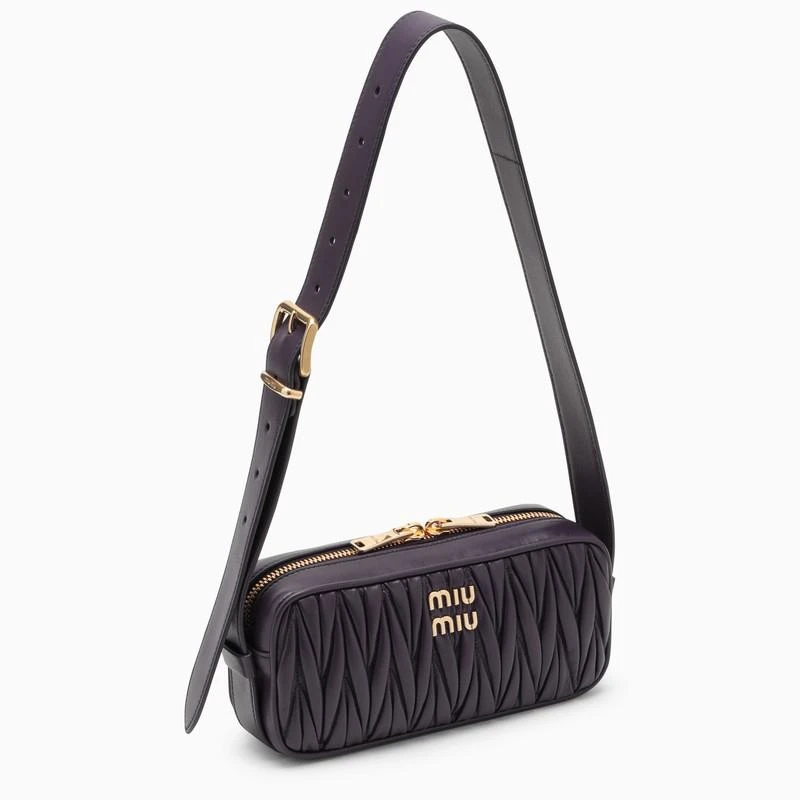 商品Miu Miu|Violet matelassé leather shoulder bag,价格¥13678,第3张图片详细描述