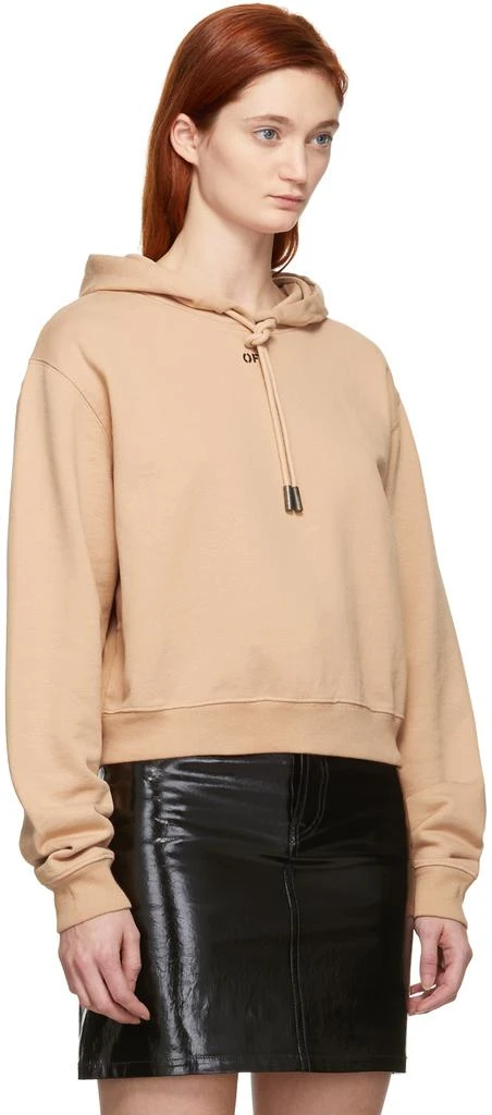 商品Off-White|Tan Crop Logo Hoodie,价格¥2315,第2张图片详细描述