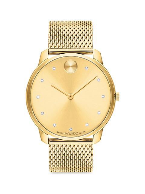 商品Movado|Bold Thin Ionic Light Gold-Plated Steel Bracelet Watch,价格¥5527,第1张图片