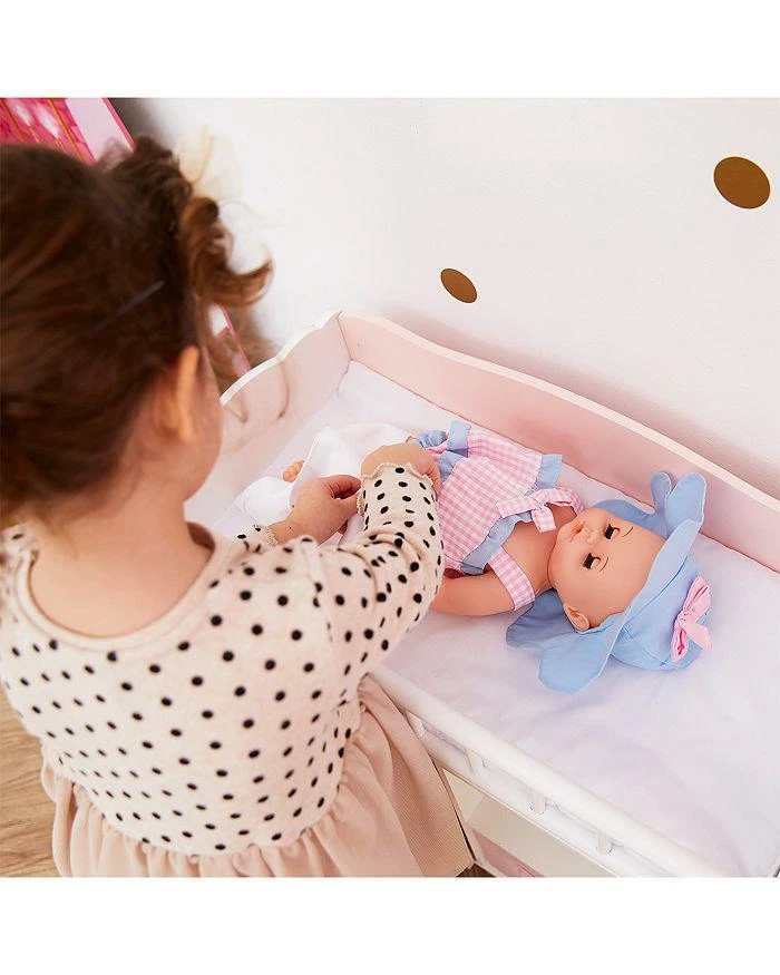 商品Teamson|Olivia's Little World by Kids Aurora Princess Pink Plaid Baby Doll Bed with Accessories Pink - Ages 3-7,价格¥742,第5张图片详细描述