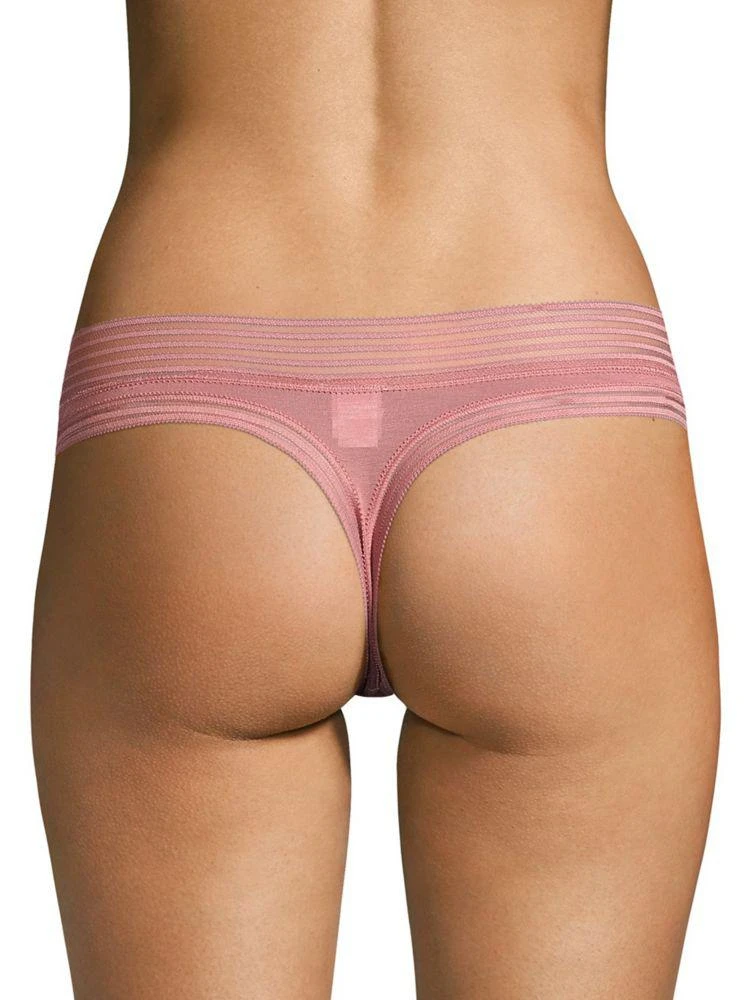 商品Calvin Klein|Stripe Lace-Trimmed Thong,价格¥46,第2张图片详细描述