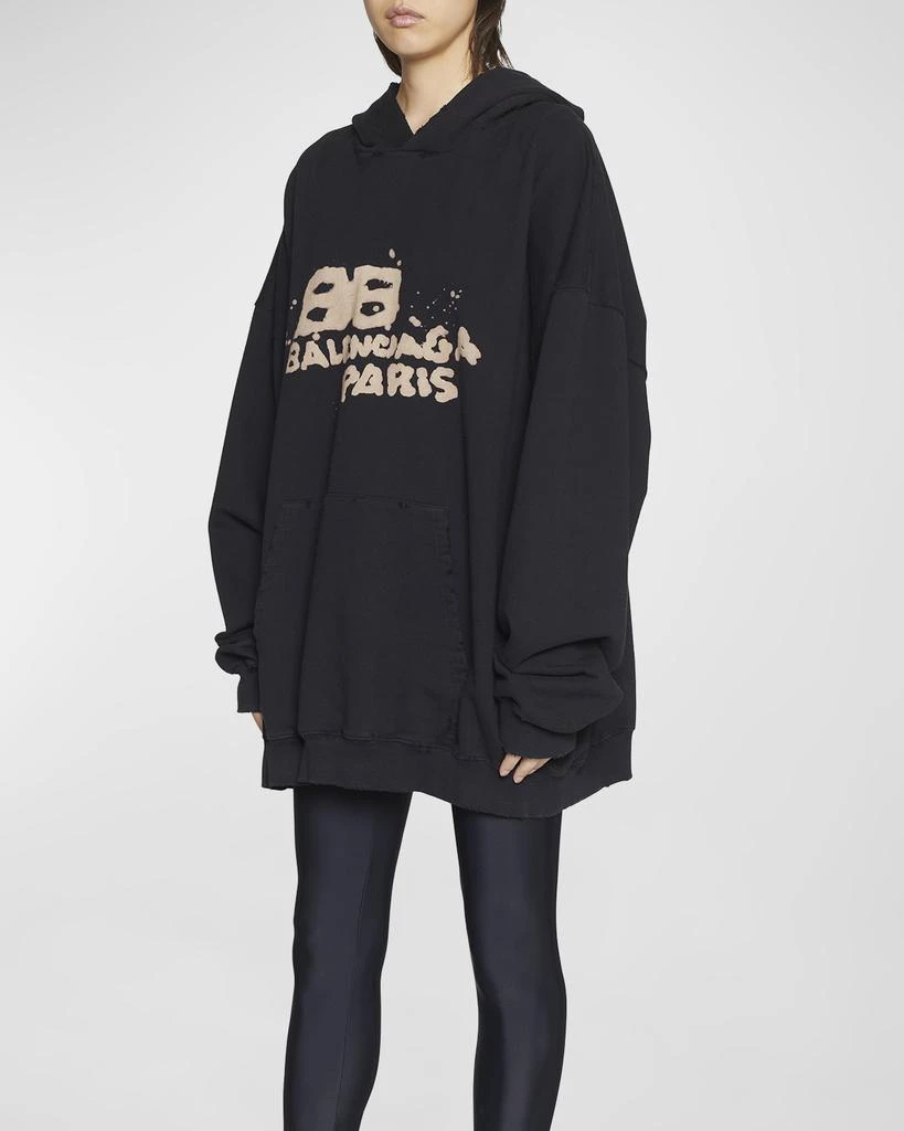 商品Balenciaga|Hand Drawn BB Icon Oversized Hoodie ,价格¥9142,第3张图片详细描述