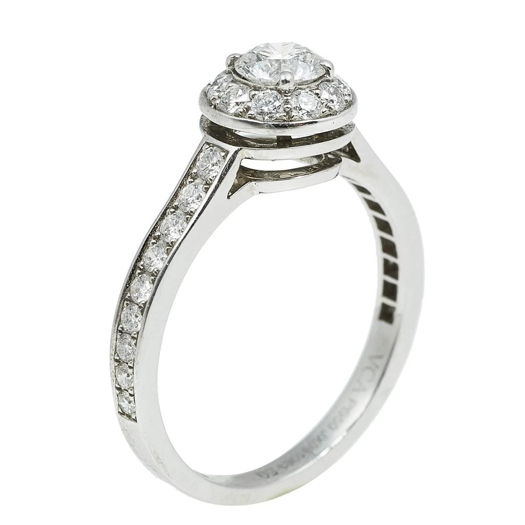 商品[二手商品] Van Cleef & Arpels|Van Cleef & Arpels Icone Solitare 0.32 ct Diamond Platinum Ring Size 50,价格¥27872,第1张图片