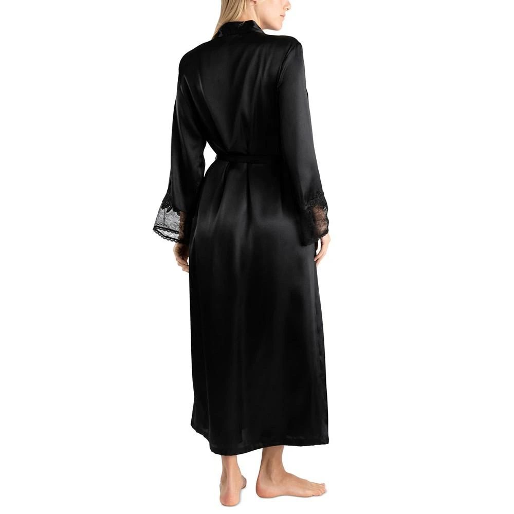 商品Linea Donatella|Women's Enchante Satin Lace-Trim Robe,价格¥196,第2张图片详细描述