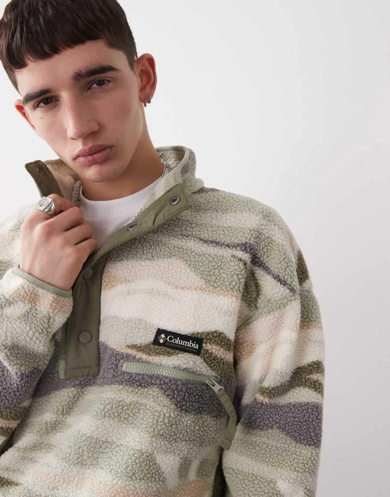 商品Columbia|Columbia Helvetia II Printed half snap fleece in green,价格¥674,第3张图片详细描述