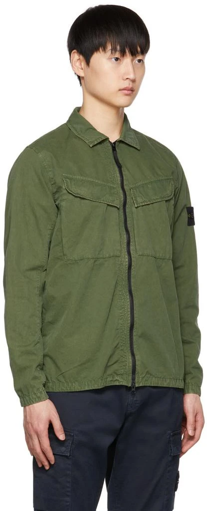 商品Stone Island|男式 绿色褪色夹克,价格¥2186,第2张图片详细描述