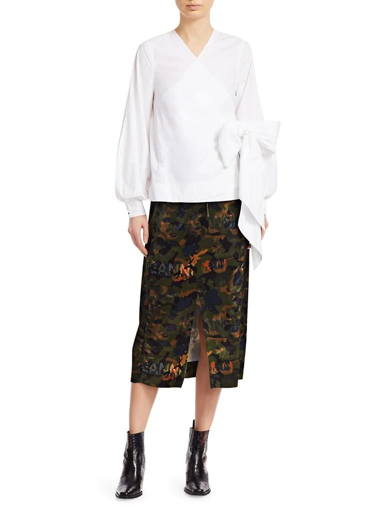 商品Ganni|Floral Print Satin Midi Skirt,价格¥750,第2张图片详细描述