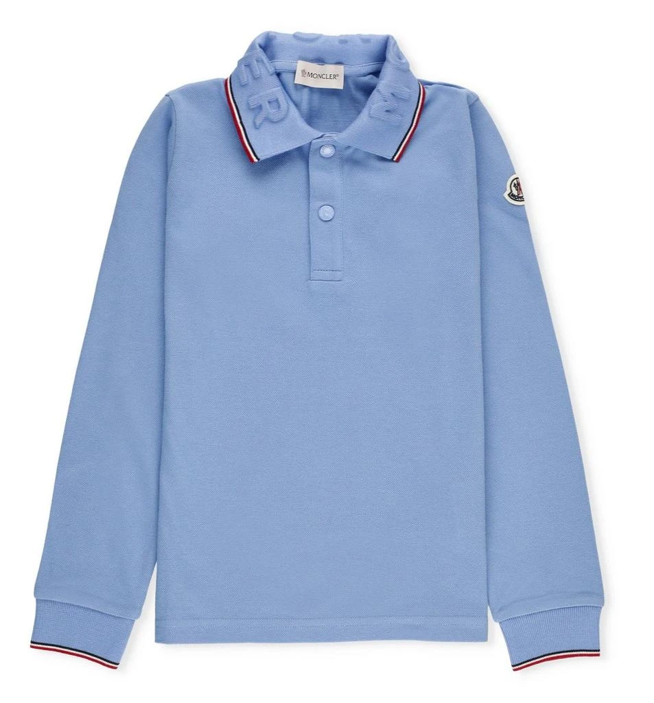 商品Moncler|Moncler Enfant Logo Patch Long-Sleeved Polo Shirt,价格¥1584,第1张图片