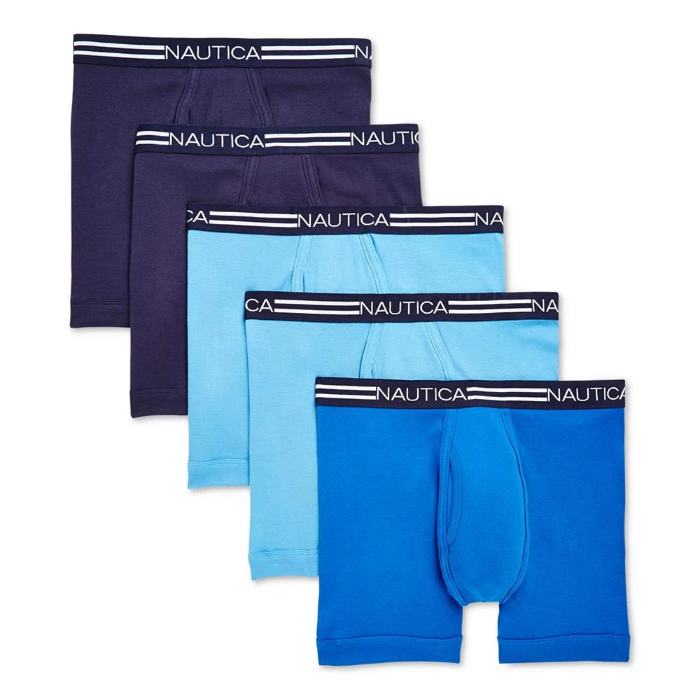 商品Nautica|Men's 5-Pk. Cotton Boxer Briefs,价格¥370,第1张图片