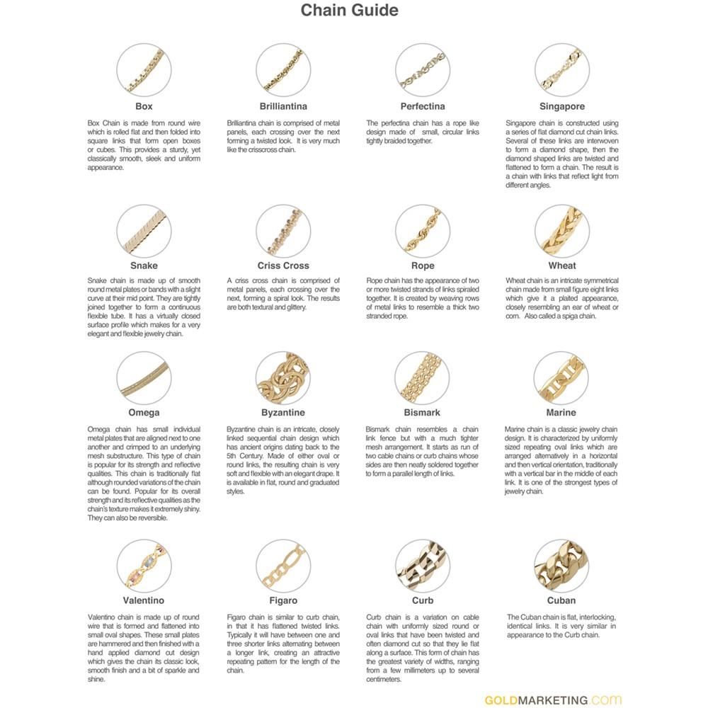 Moon Link 18" Chain Necklace in 14k White Gold商品第5张图片规格展示