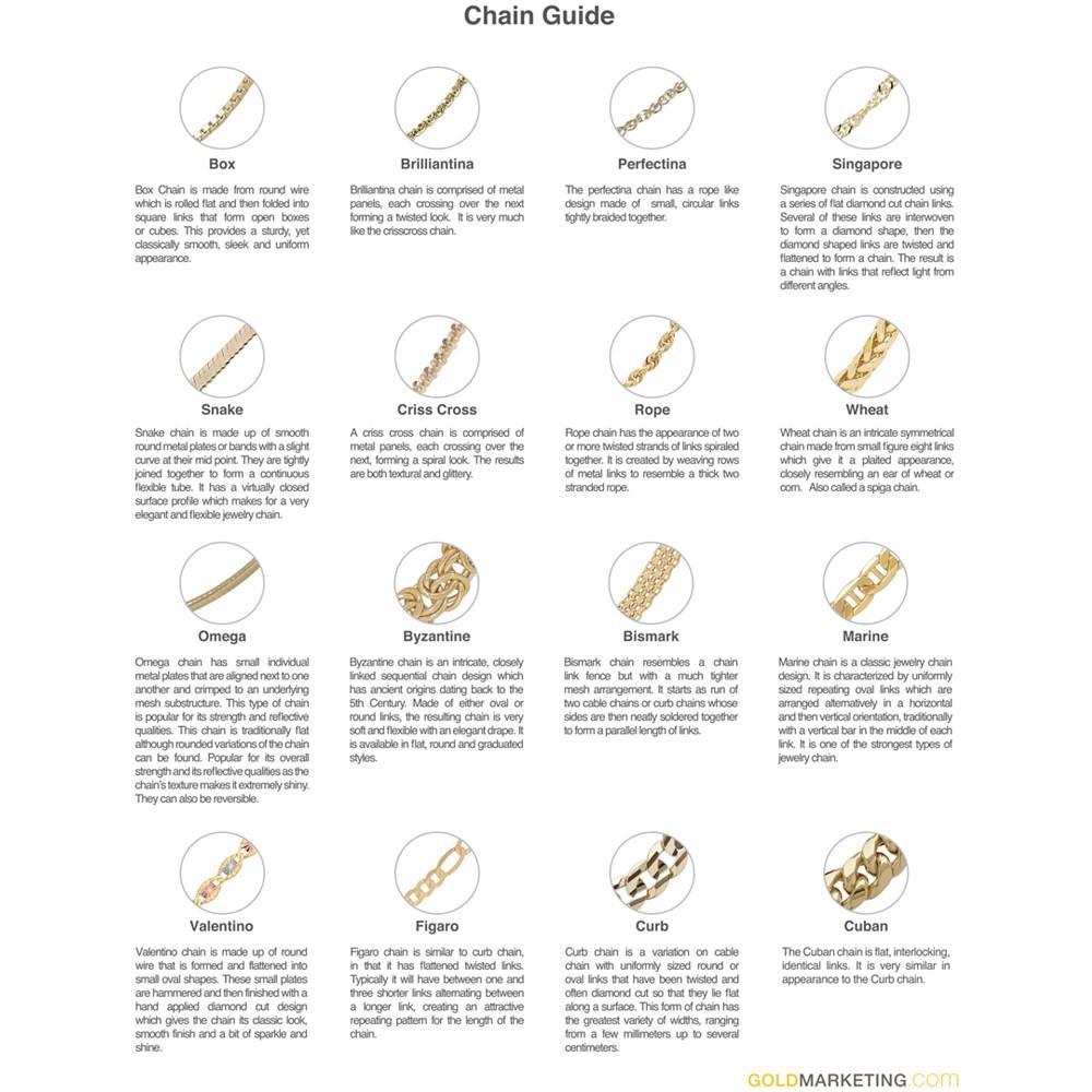 商品Italian Gold|28" Two-Tone Open Curb Chain Necklace in Solid 14k Gold & White Gold,价格¥10699,第4张图片详细描述