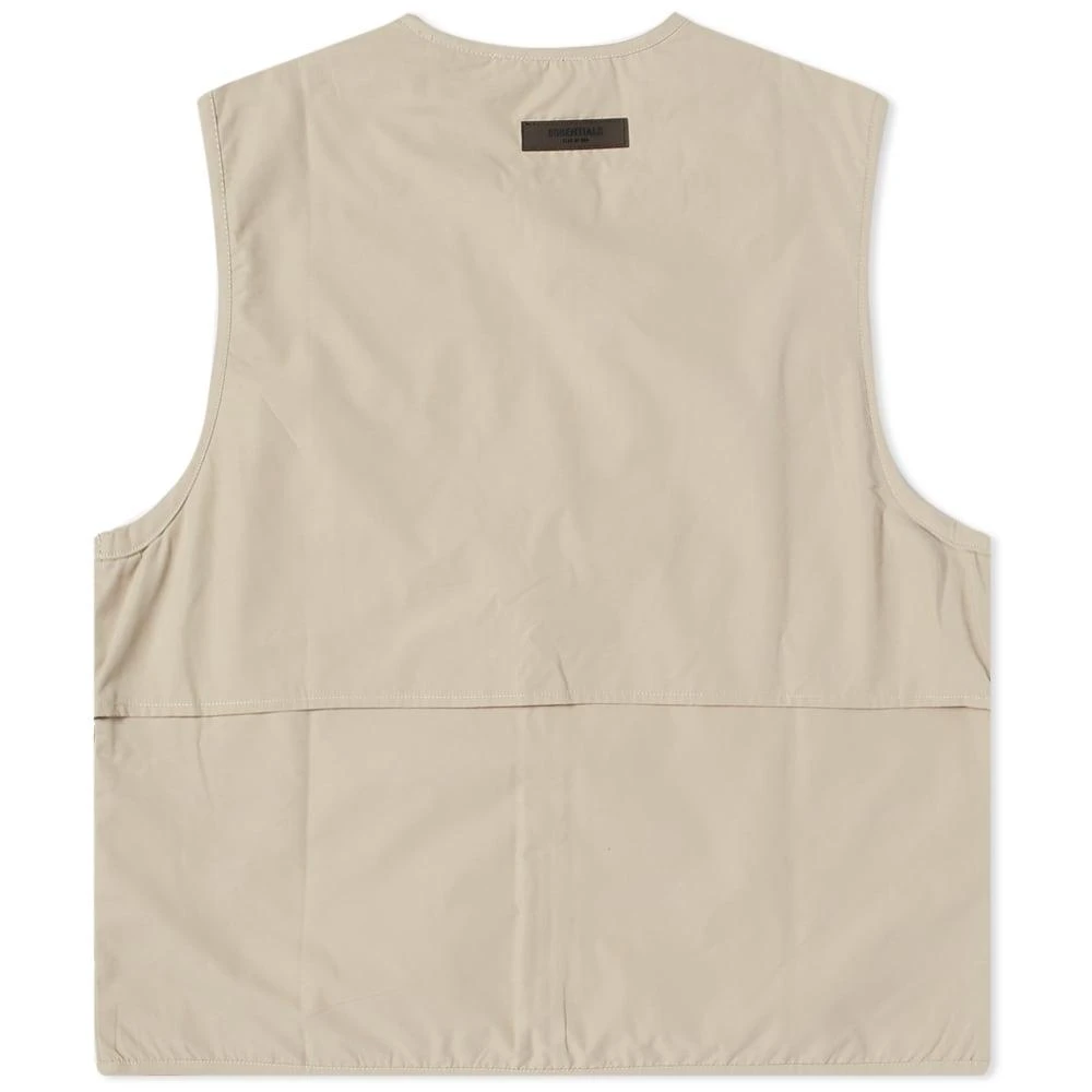 商品Essentials|Fear of God ESSENTIALS Woven Twill Vest - Smoke,价格¥605,第2张图片详细描述