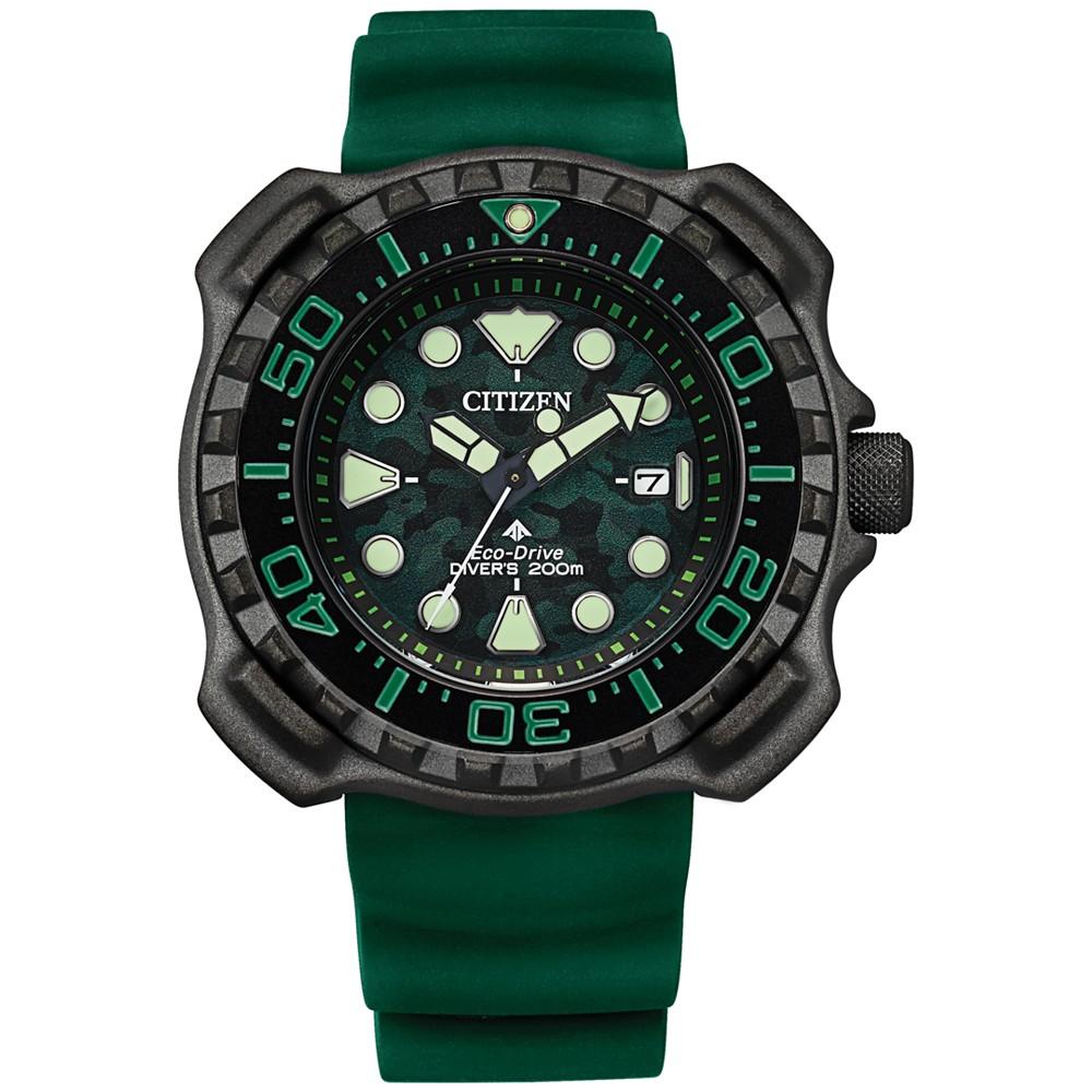 Eco-Drive Men's Promaster Dive Green Strap Watch, 47mm商品第1张图片规格展示