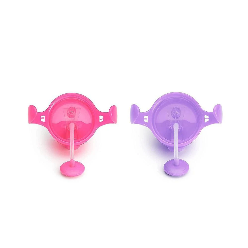 商品Munchkin|Click Lock Weighted Straw Cup, 7 oz, Pink/Purple, Pack of 2,价格¥168,第3张图片详细描述