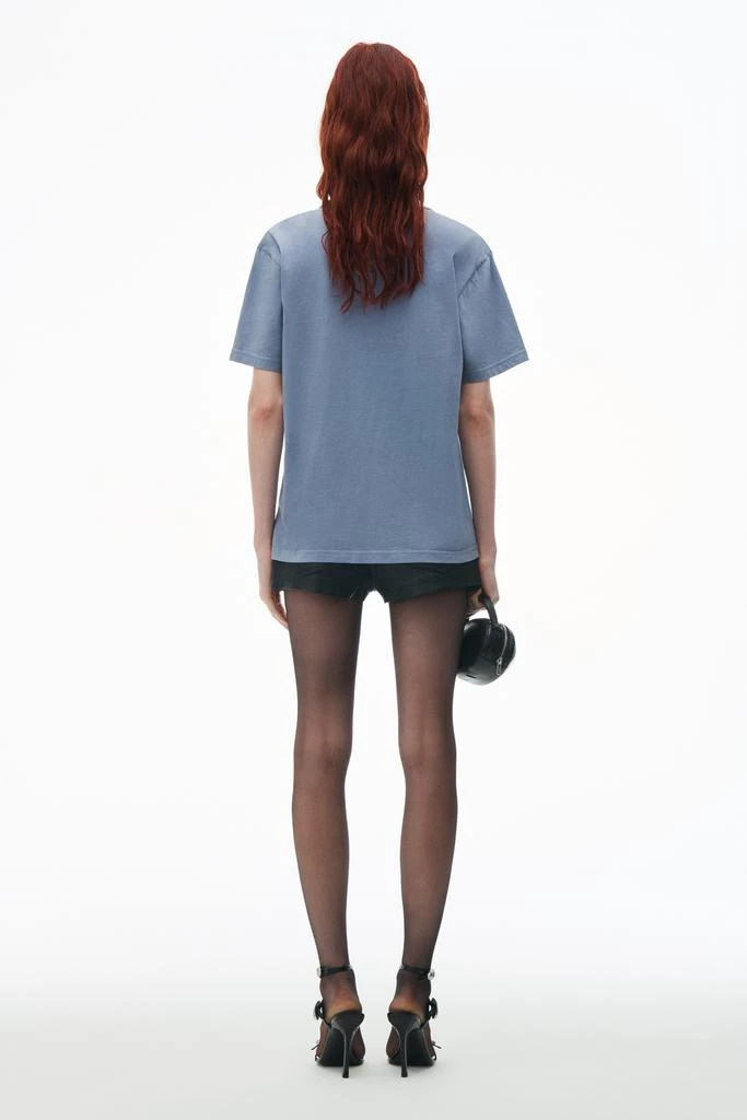 商品Alexander Wang|Puff Logo Tee In Essential Cotton Jersey,价格¥1214,第5张图片详细描述