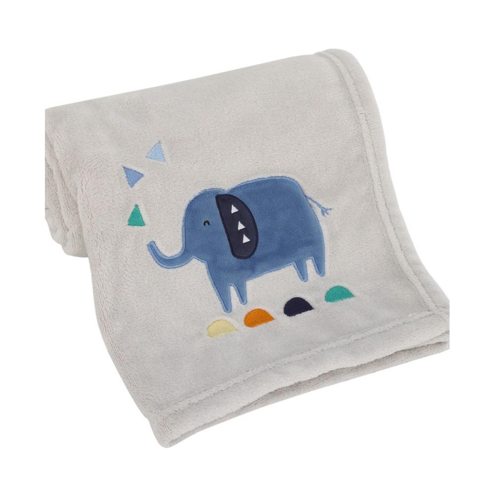 Modern Jungle Pals Super Soft Elephant Baby Blanket商品第1张图片规格展示