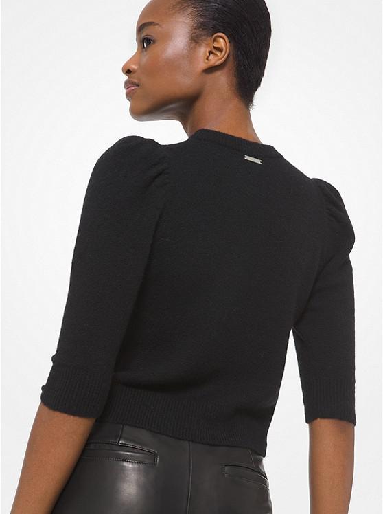 商品Michael Kors|Knit Puff Sleeve Cropped Sweater,价格¥864,第4张图片详细描述