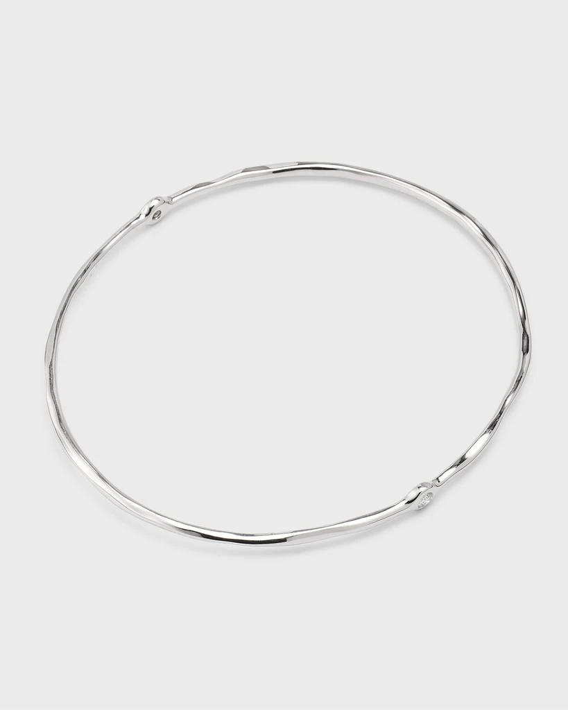 商品Ippolita|18K White Gold Stardust Superstar 2-Diamond Bangle,价格¥15392,第4张图片详细描述