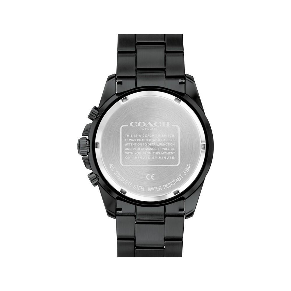 商品Coach|Men's Kent Black Stainless Steel Bracelet Watch 44mm,价格¥1192,第5张图片详细描述