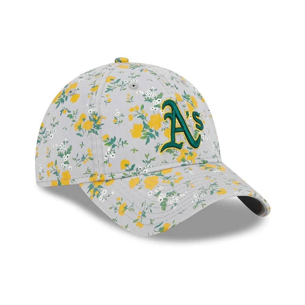 商品New Era|Women's Gray Oakland Athletics Bouquet 9TWENTY Adjustable Hat,价格¥225,第4张图片详细描述