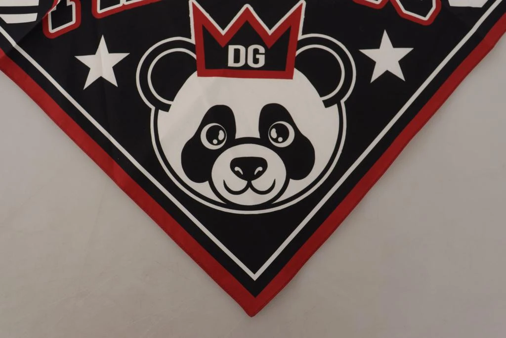 商品Dolce & Gabbana|Dolce & Gabbana Black Red da Crown DG Logo Square Handkerchief Scarf,价格¥767,第2张图片详细描述
