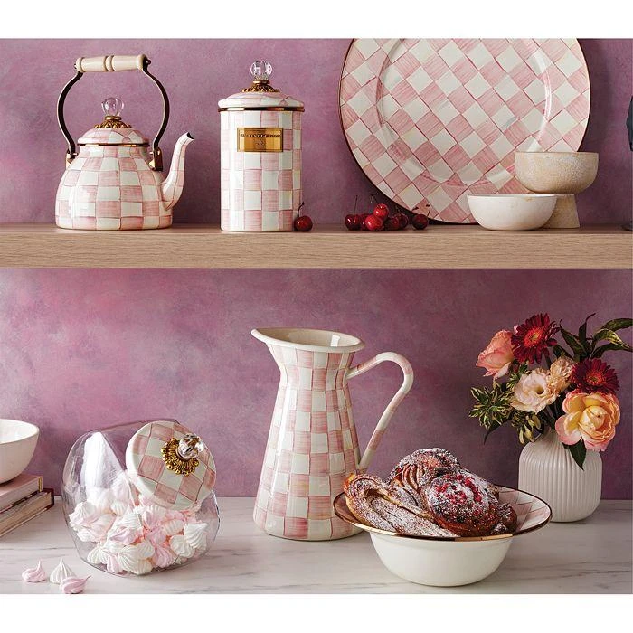 商品MacKenzie-Childs|Rosy Check Enamel Tea Kettle, 2-Qt.,价格¥1196,第3张图片详细描述