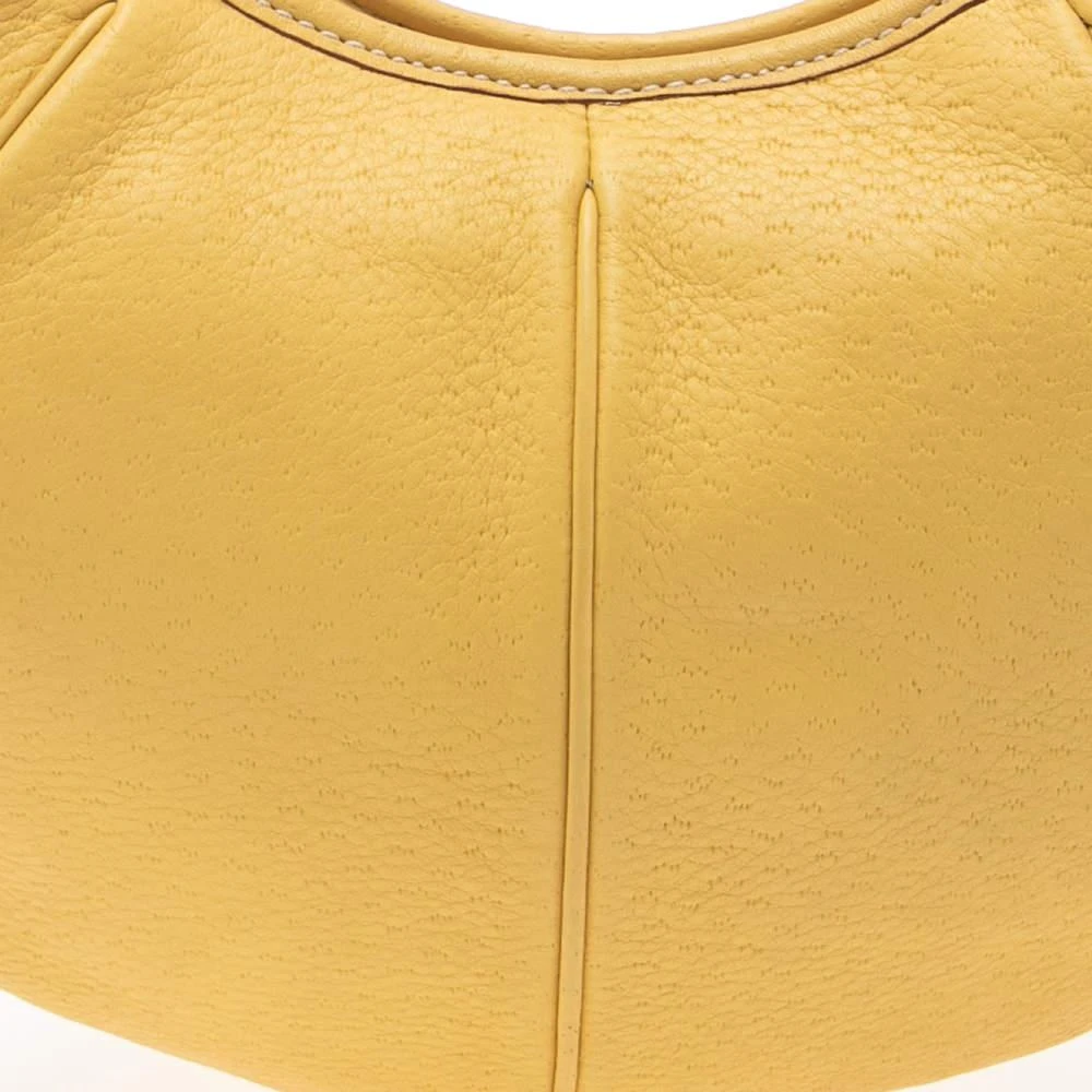 商品[二手商品] Salvatore Ferragamo|Salvatore Ferragamo Yellow Leather Hobo,价格¥1851,第5张图片详细描述