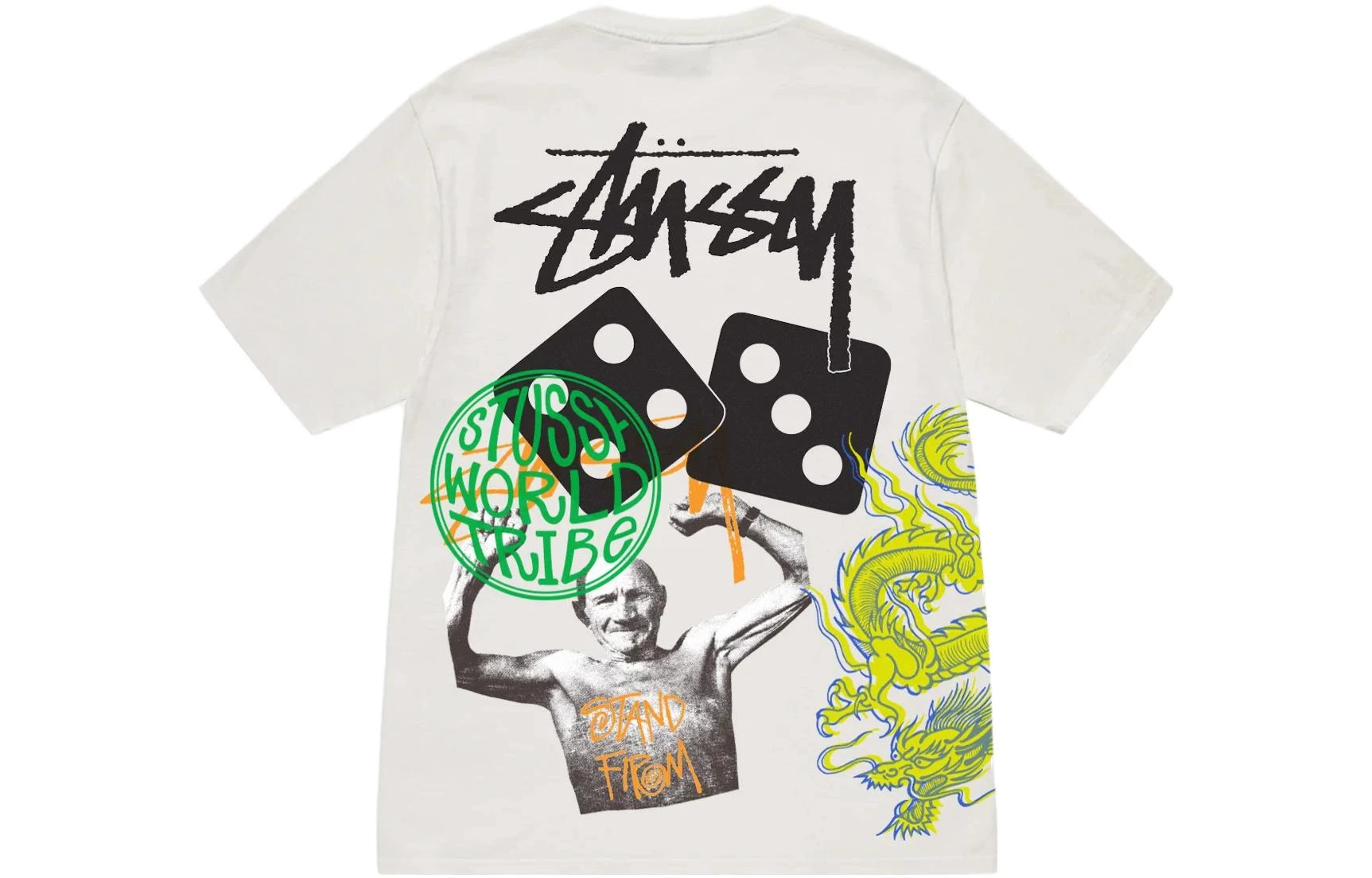 商品[国内直发] STUSSY|SS23 撞色多元素字母骰子印花圆领短袖T恤 男女同款,价格¥794,第7张图片详细描述