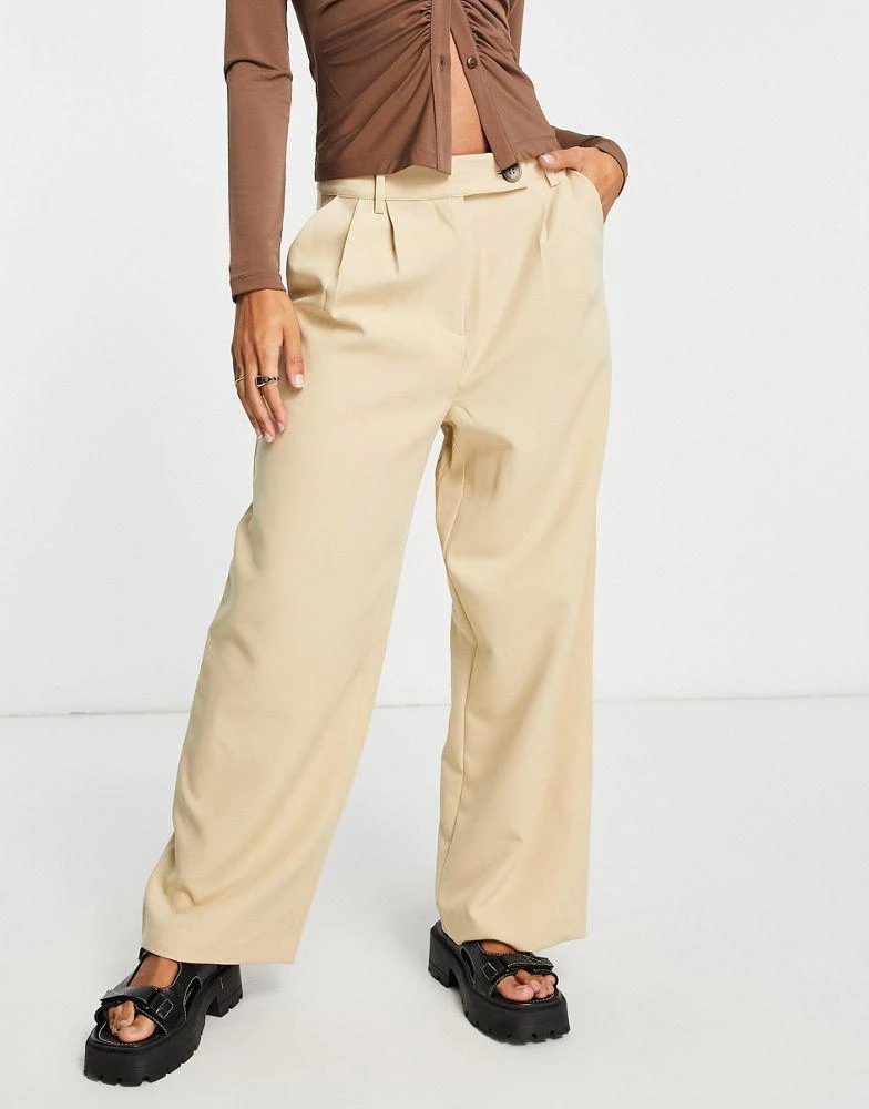 商品VERO MODA|Vero Moda Aware tailored suit trouser co-ord in beige,价格¥187,第4张图片详细描述