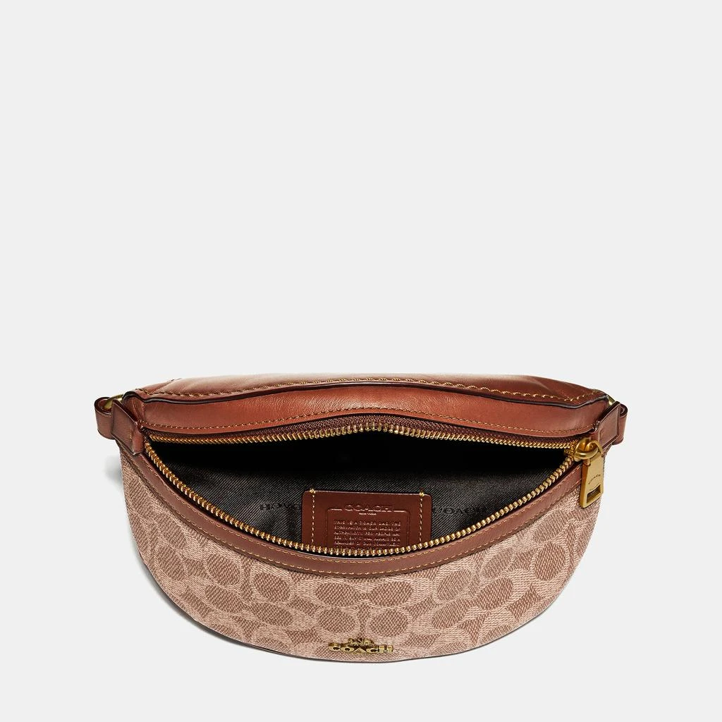 商品Coach|Coach Women's Coated Canvas Signature Bethany Belt Bag - Tan Rust,价格¥1795,第3张图片详细描述