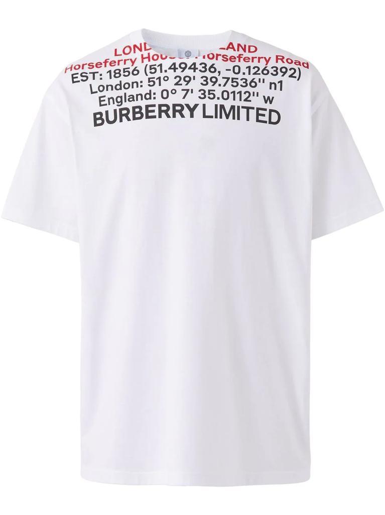 商品Burberry|BURBERRY Location-print T-shirt,价格¥4125,第1张图片