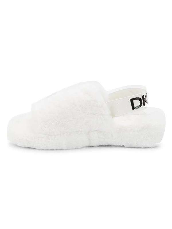 商品DKNY|Zeynep Faux Fur Slingback Flat Slippers,价格¥113,第4张图片详细描述