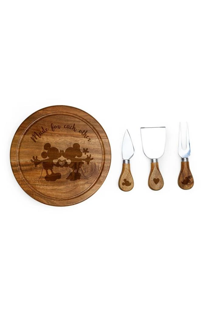 商品Toscana a Picnic Time Brand|TOSCANA Mickey & Minnie Mouse - Acacia Brie Cheese Cutting Board & Tools Set,价格¥325,第1张图片