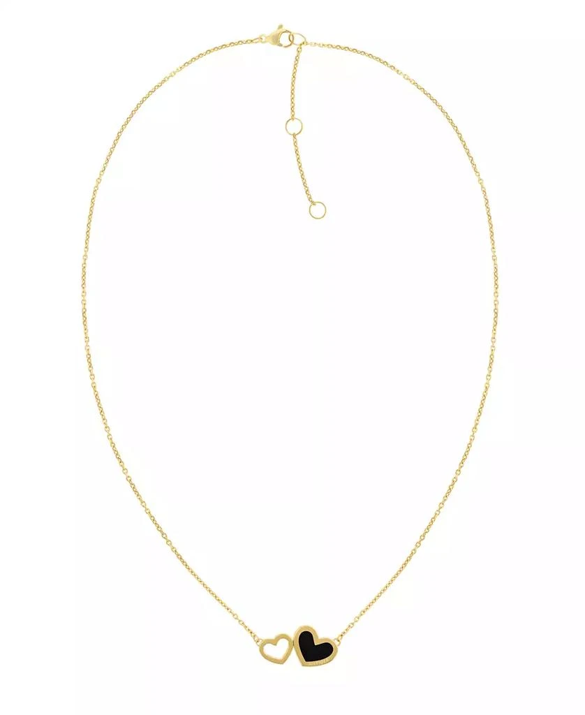 商品Tommy Hilfiger|Enamel Heart Necklace in 18K Carnation Gold Plated,价格¥509,第1张图片