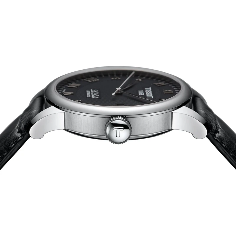 Tissot天梭正品手表男力洛克皮带黑盘机械男表T006.407.16.053.00 商品