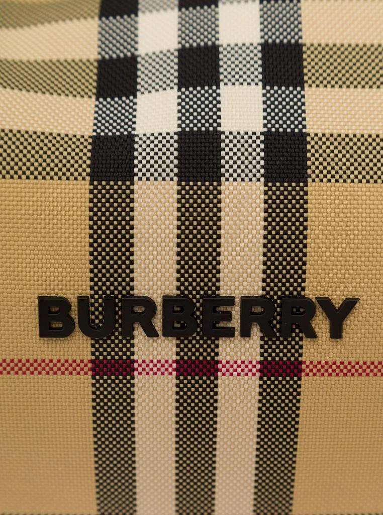 商品Burberry|Beige sonny Fanny Pack With All-over check Motif In Fabric Man,价格¥4768,第4张图片详细描述