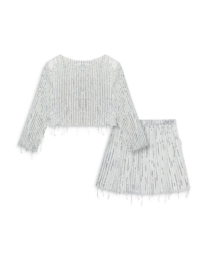 商品Habitual|Girls' Allover Fringed Sequin Top & Skirt Set - Big Kid,价格¥463,第3张图片详细描述