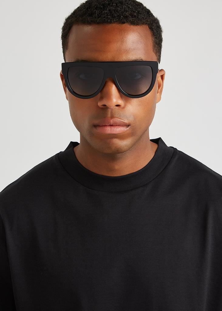 Black D-frame sunglasses商品第5张图片规格展示