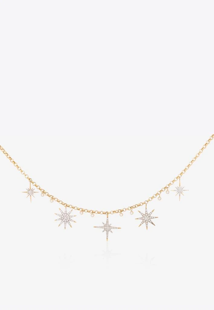 商品Falamank|Sparkle Collection Necklace in 18-karat Yellow Gold with White Diamonds,价格¥23133,第1张图片