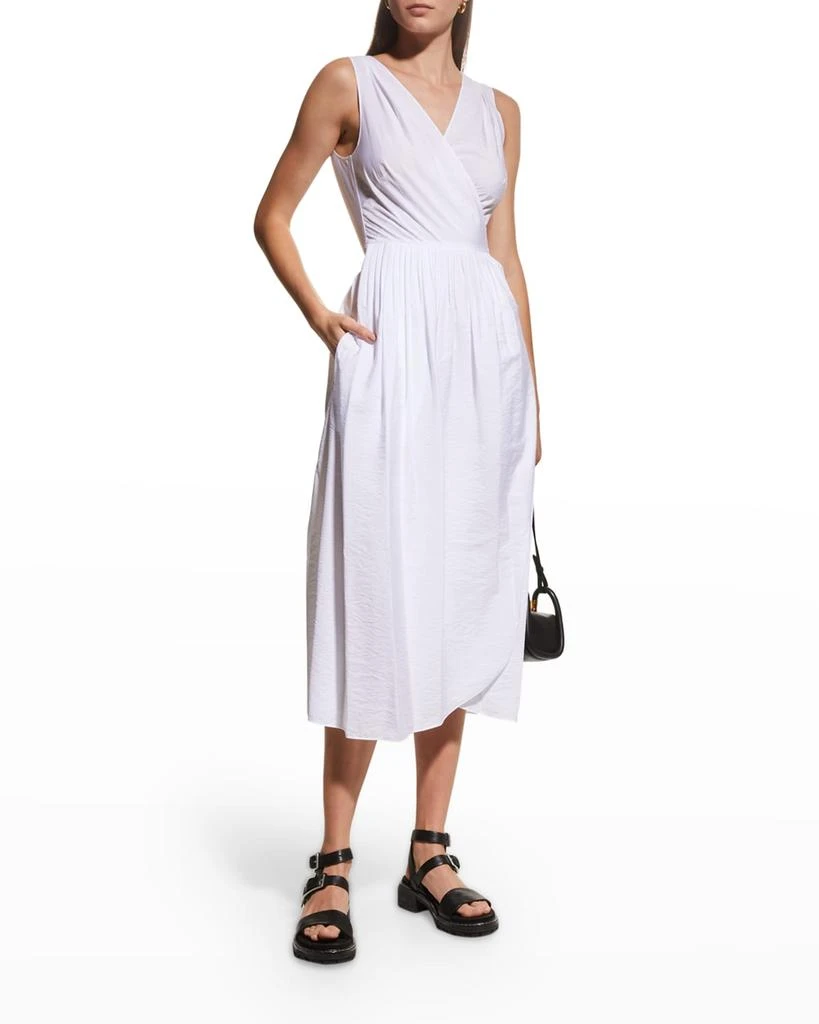商品Vince|Sleeveless V-Neck Midi Wrap Dress,价格¥3254,第3张图片详细描述