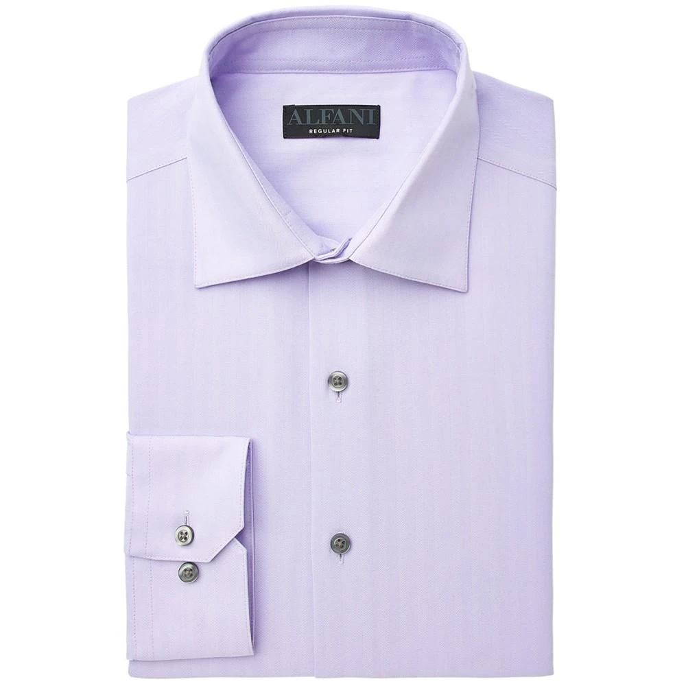 商品Alfani|Men's Regular Fit 2-Way Stretch Herringbone Dress Shirt, Created for Macy's,价格¥149,第2张图片详细描述