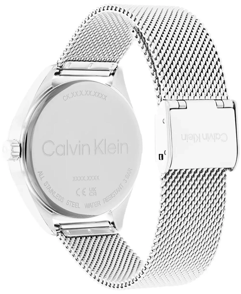 商品Calvin Klein|Women's Silver-Tone Stainless Steel Mesh Bracelet Watch 36mm,价格¥802,第3张图片详细描述