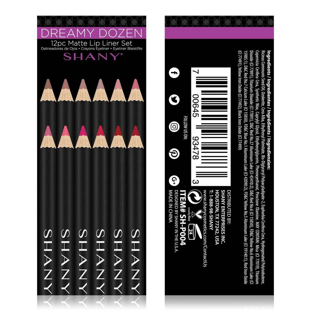 商品SHANY|Dreamy Dozen Matte Lip Liner Set - 12 pc,价格¥112,第3张图片详细描述