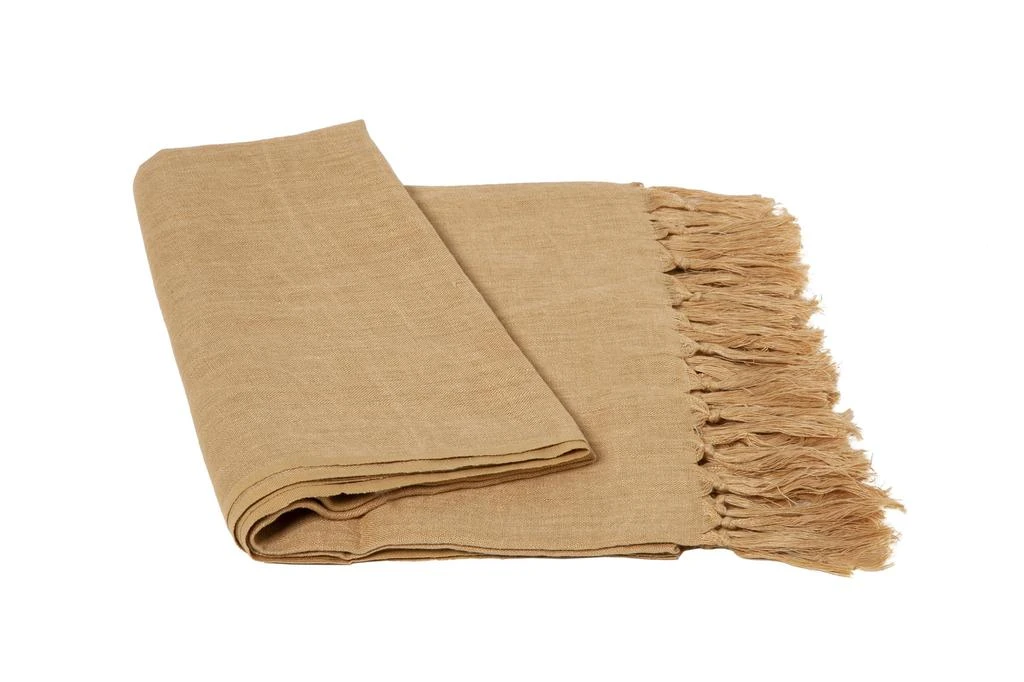 商品a & R Cashmere|100% Linen Solid Throw,价格¥550,第2张图片详细描述