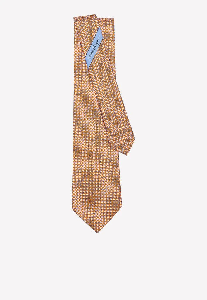 商品Salvatore Ferragamo|All-Over Gancini Print Silk Tie,价格¥1579,第2张图片详细描述