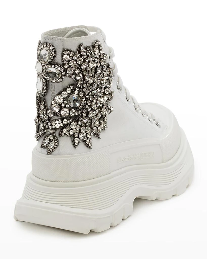 商品Alexander McQueen|Tread Slick Crystal Sneaker Boots,价格¥2901,第3张图片详细描述